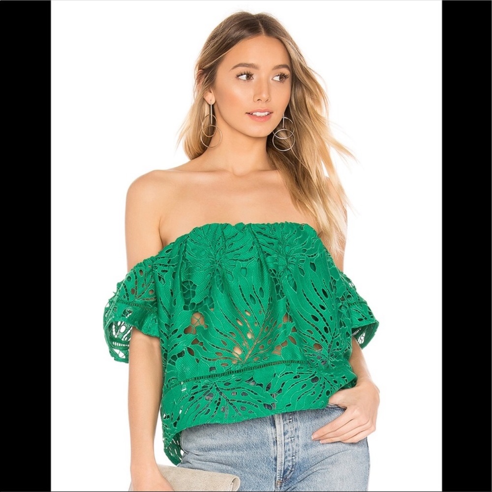 Lovers + friends Kelly green top! NWOT